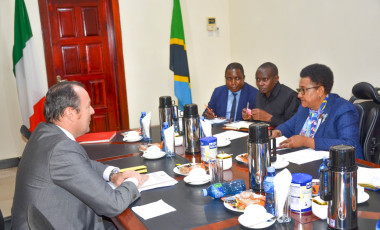 ​WAZIRI WA ULINZI AKUTANA NA KUFANYA MAZUNGUMZO NA BALOZI WA ITALIA NCHINI